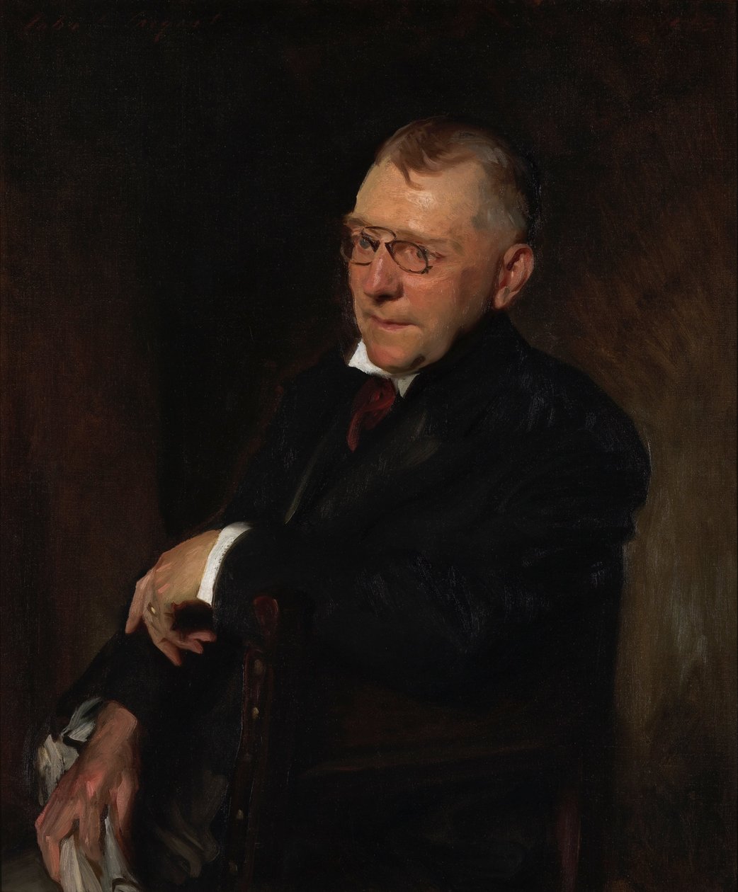 Portrét Jamese Whitcomba Rileyho od John Singer Sargent