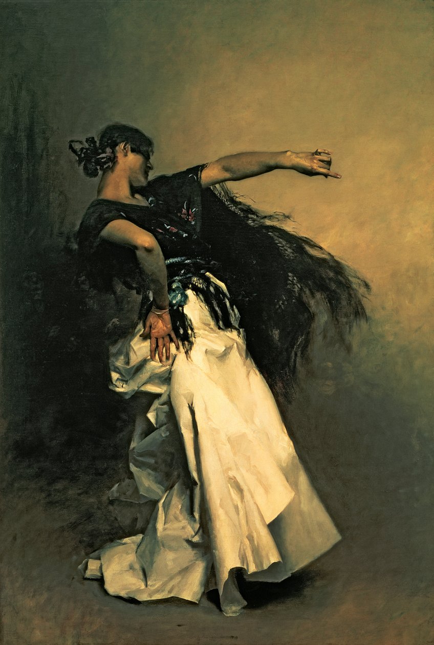 Španělský tanečník, studie pro ‚El Jaleo‘, 1882 od John Singer Sargent