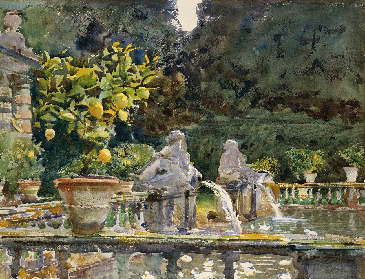 Villa di Marlia, Lucca- kašna od John Singer Sargent
