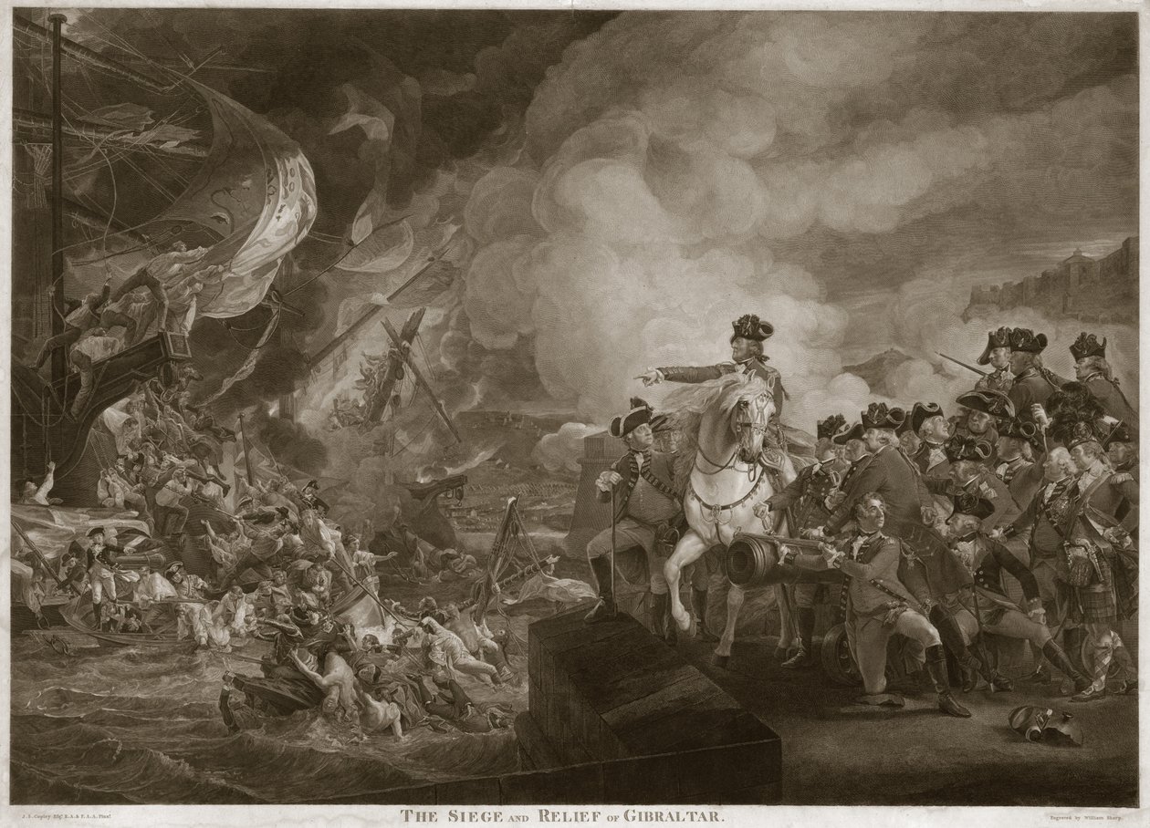 The Siege and Relief of Gibraltar, pub. 1810 od John Singleton Copley