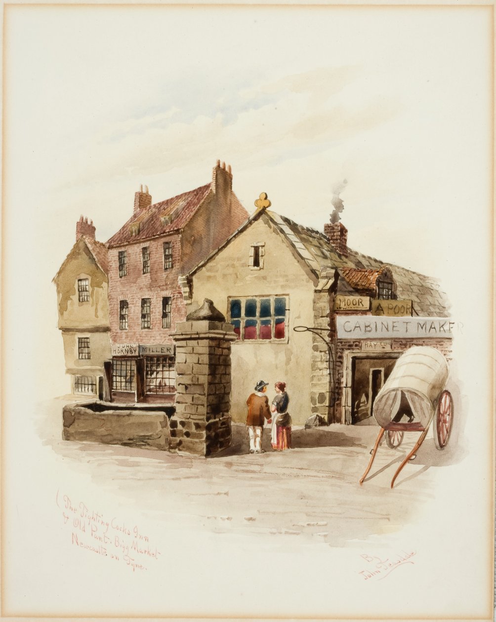 Hostinec The Fighting Cocks Inn and Old Pant, Bigg Market, Newcastle upon Tyne (barva těla) od John Teasdale