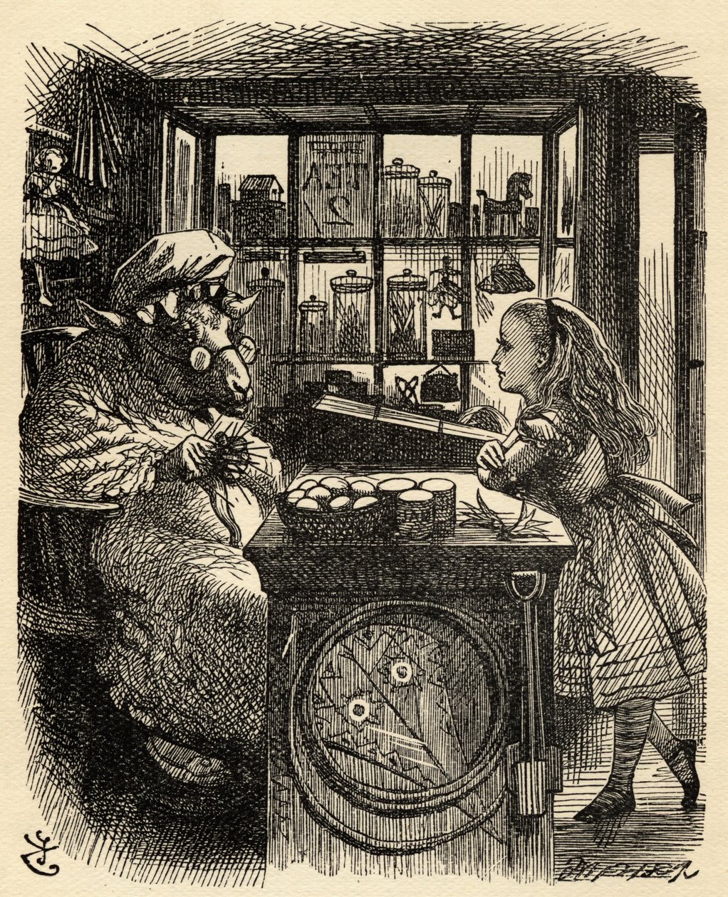 Alice and the Knitting Sheep, ilustrace z 