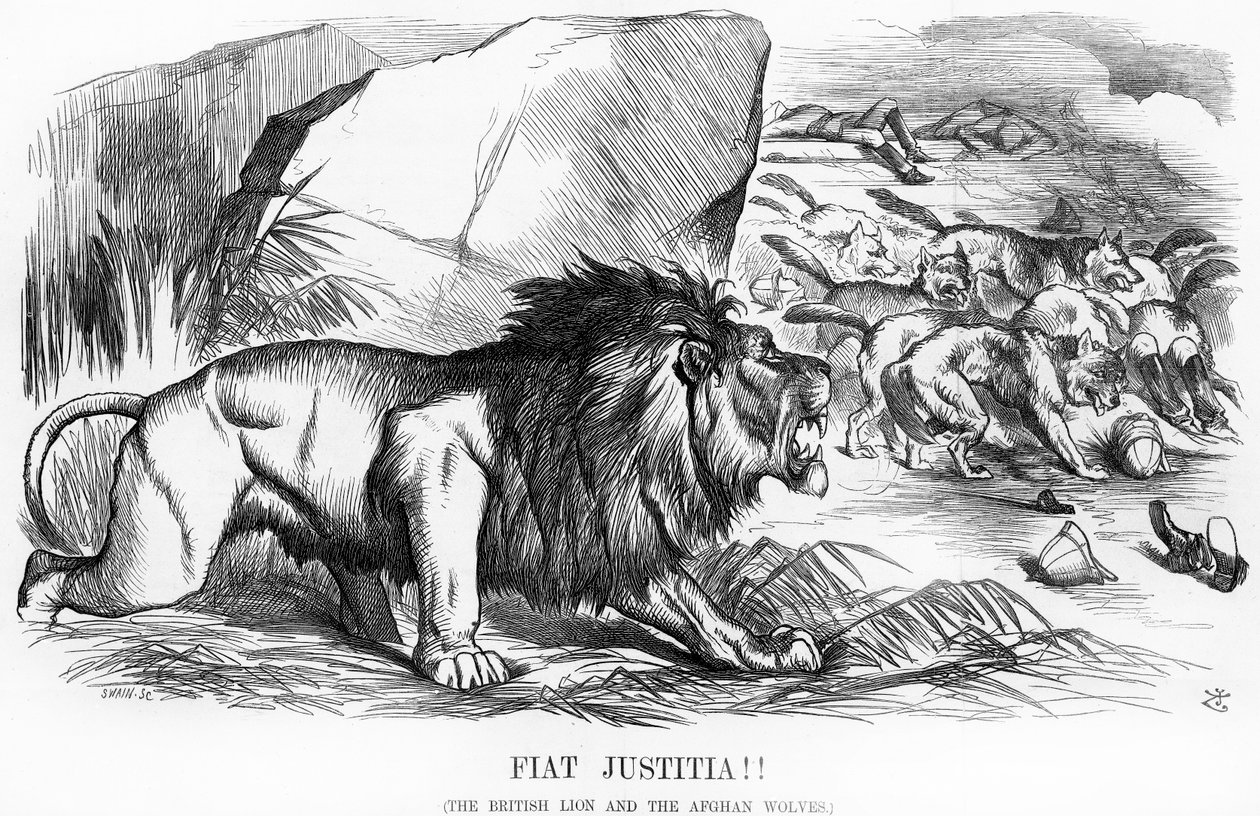Fiat Justitia! Britský lev a afghánští vlci, kreslený film z časopisu 