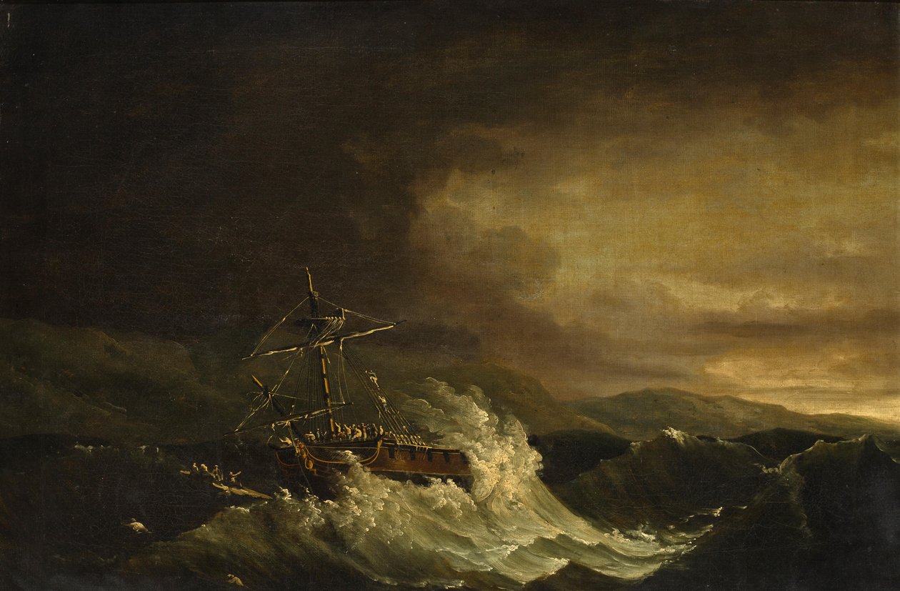 Vrak lodi H.M.S. Dohoda Castleoff Puerto Rico od John Thomas Serres