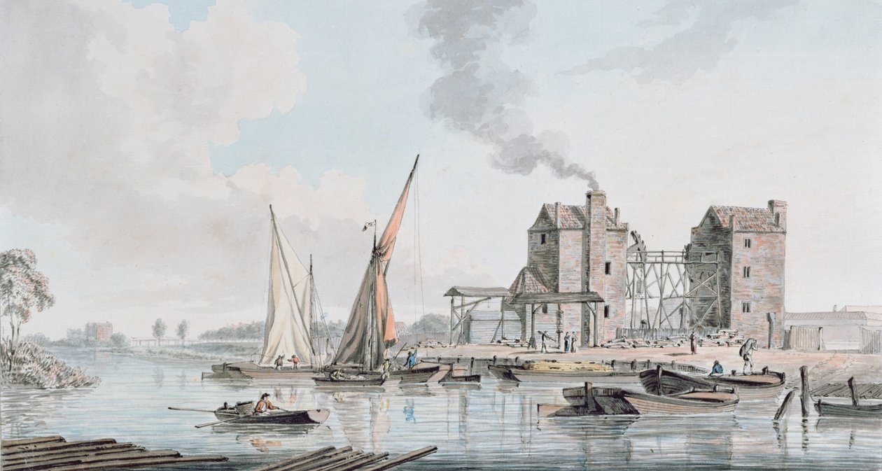 Pohled na vodní motor v Pimlico, 1783 od John Thomas Serres
