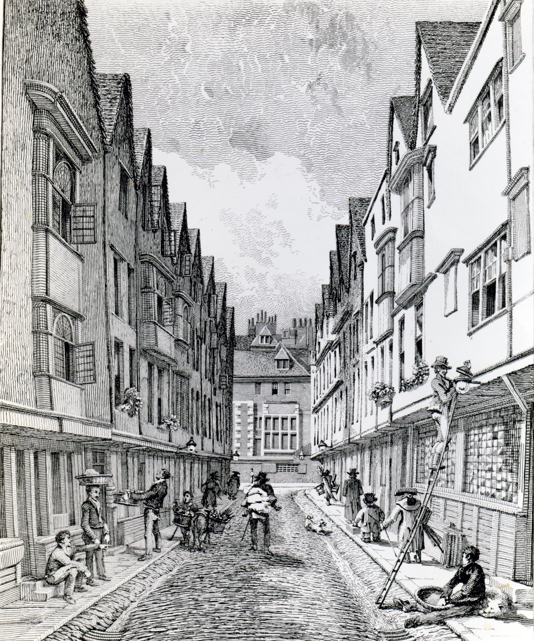 Winchester Street, London Wall, publikoval 1814 od John Thomas Smith