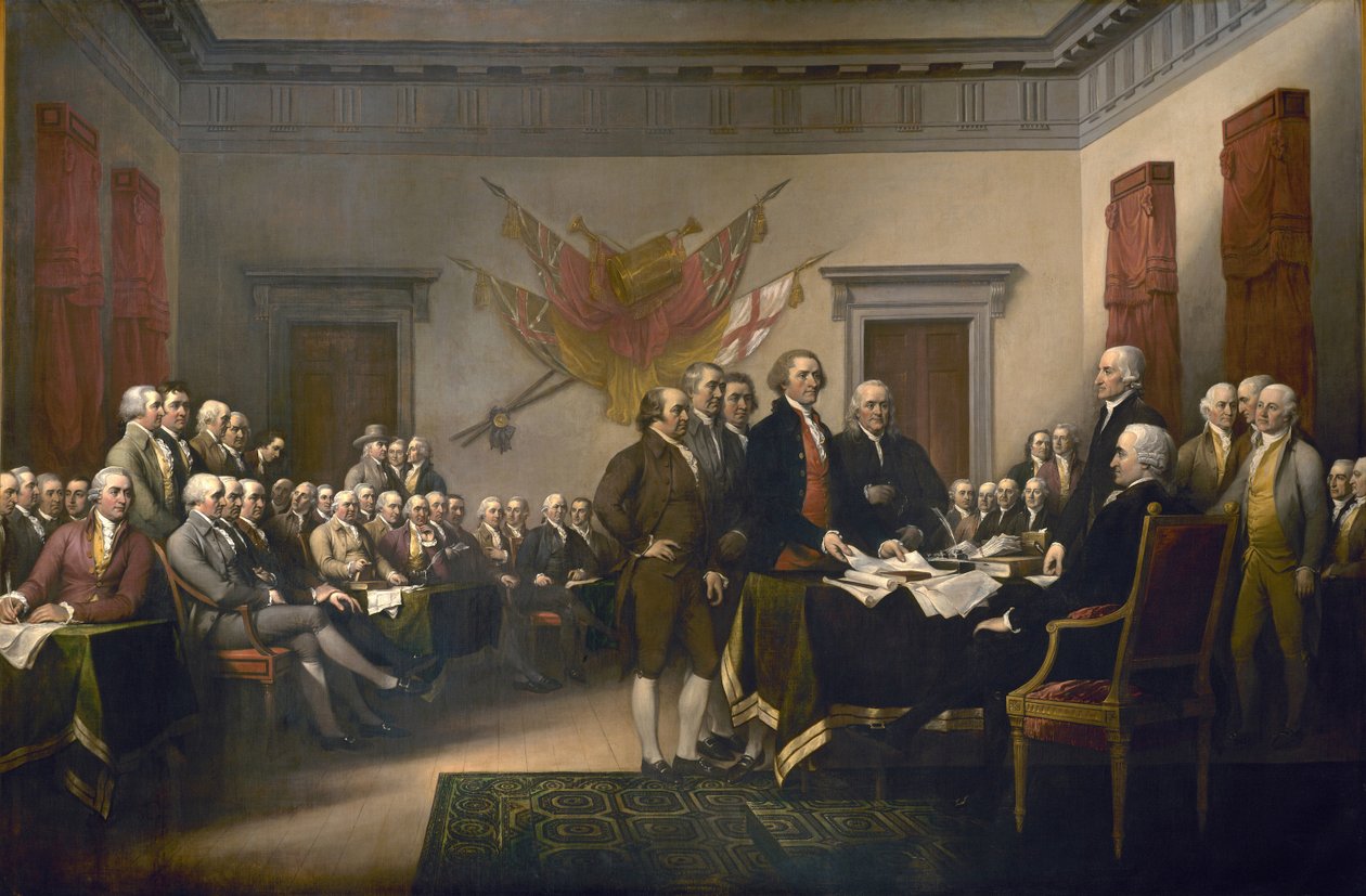 Podepsání Deklarace nezávislosti, 4. července 1776 od John Trumbull