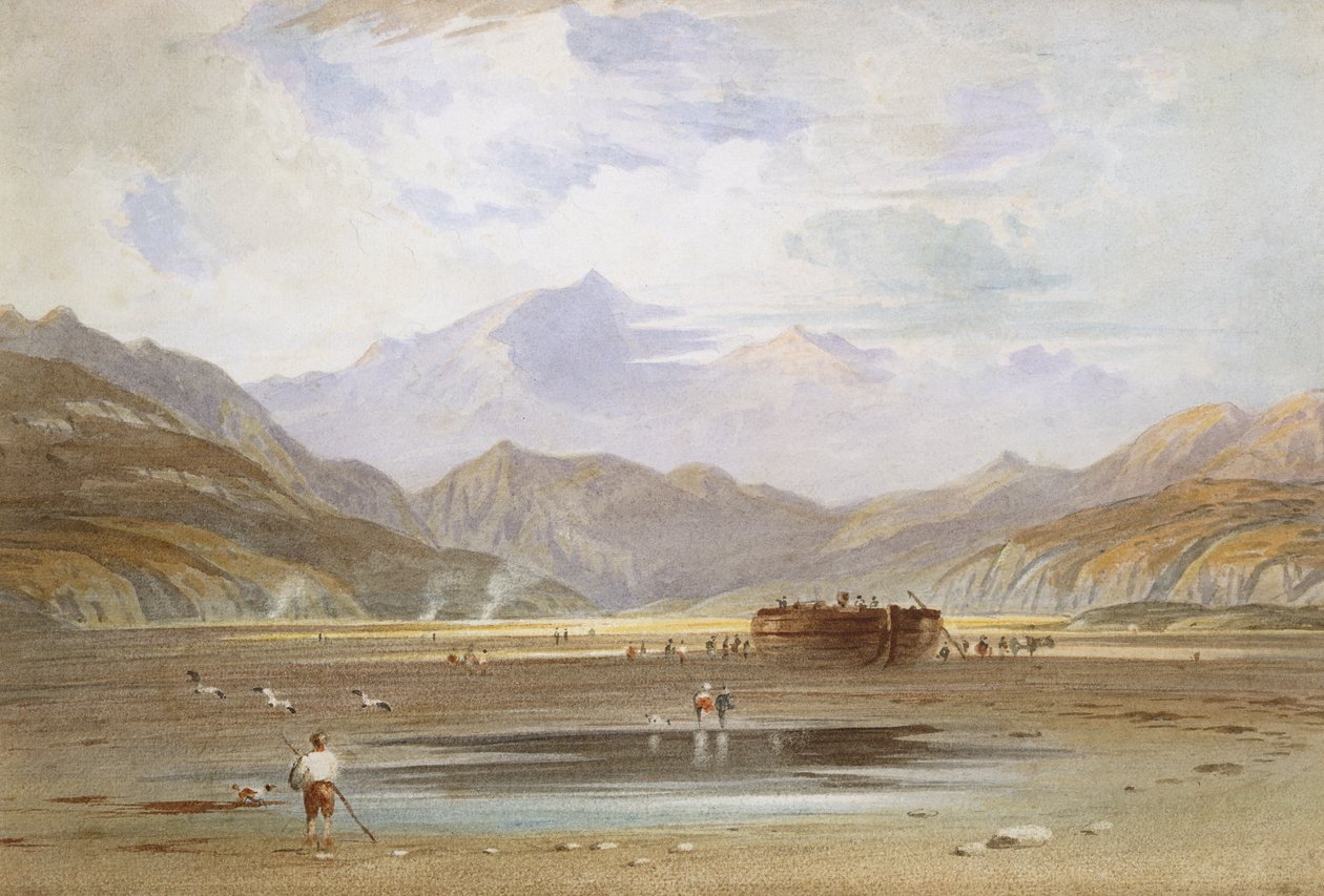 Pohled na Snowdon od Traeth Bach, Merioneth od John Varley