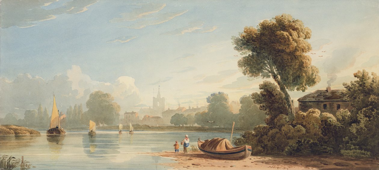 Chiswick, 1814 (wc přes grafit na papíře) od John Varley