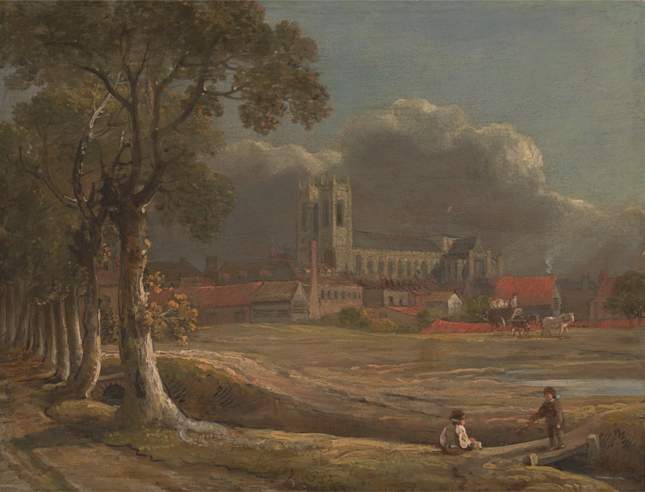 Westminsterské opatství z Tothill Fields od John Varley