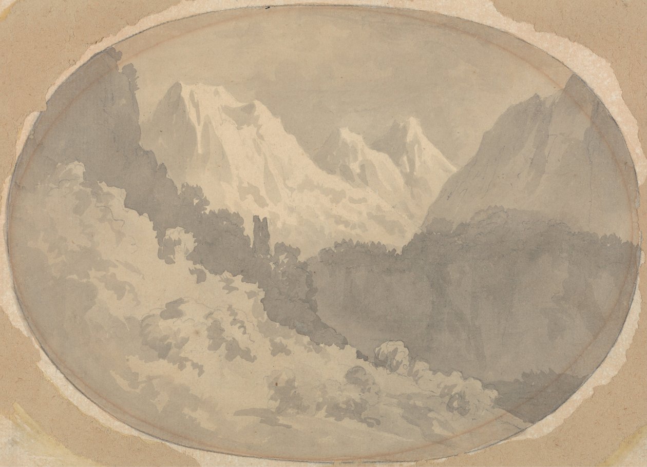 Alpská scéna od John Warwick Smith
