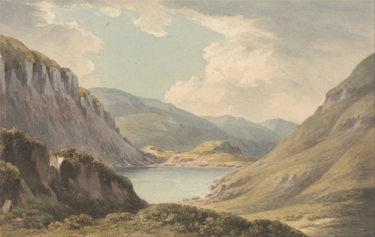 Llyn Geirionn nedaleko od Trefriew, na řece Conway, Carnarvonshire od John Warwick Smith