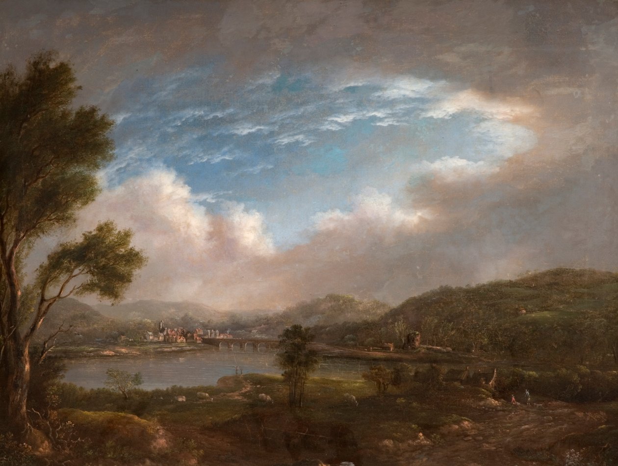 Říční scéna od John Warwick Smith
