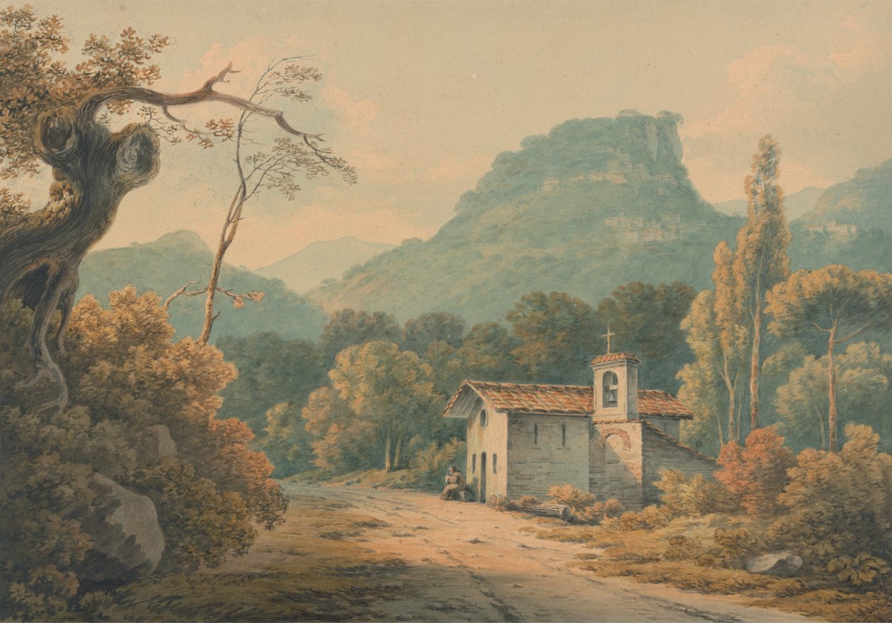 Ermitáž ve Frascati od John Warwick Smith