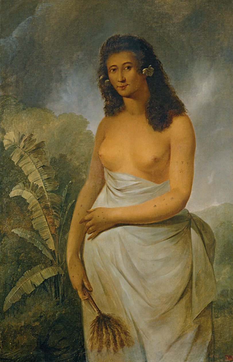 Tahitská princezna Poedua, dcera Oreo od John Webber