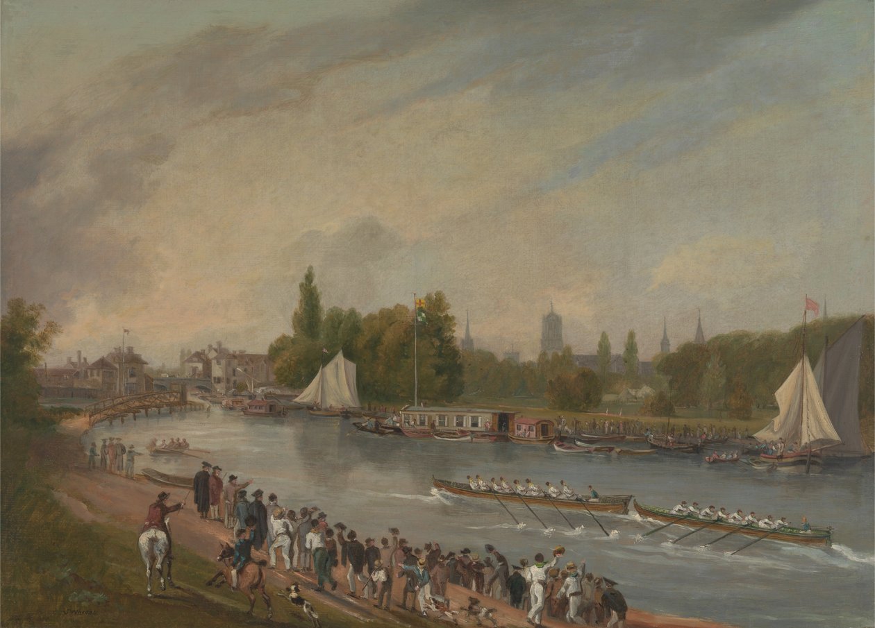 Závod lodí na řece Isis, Oxford od John Whessell