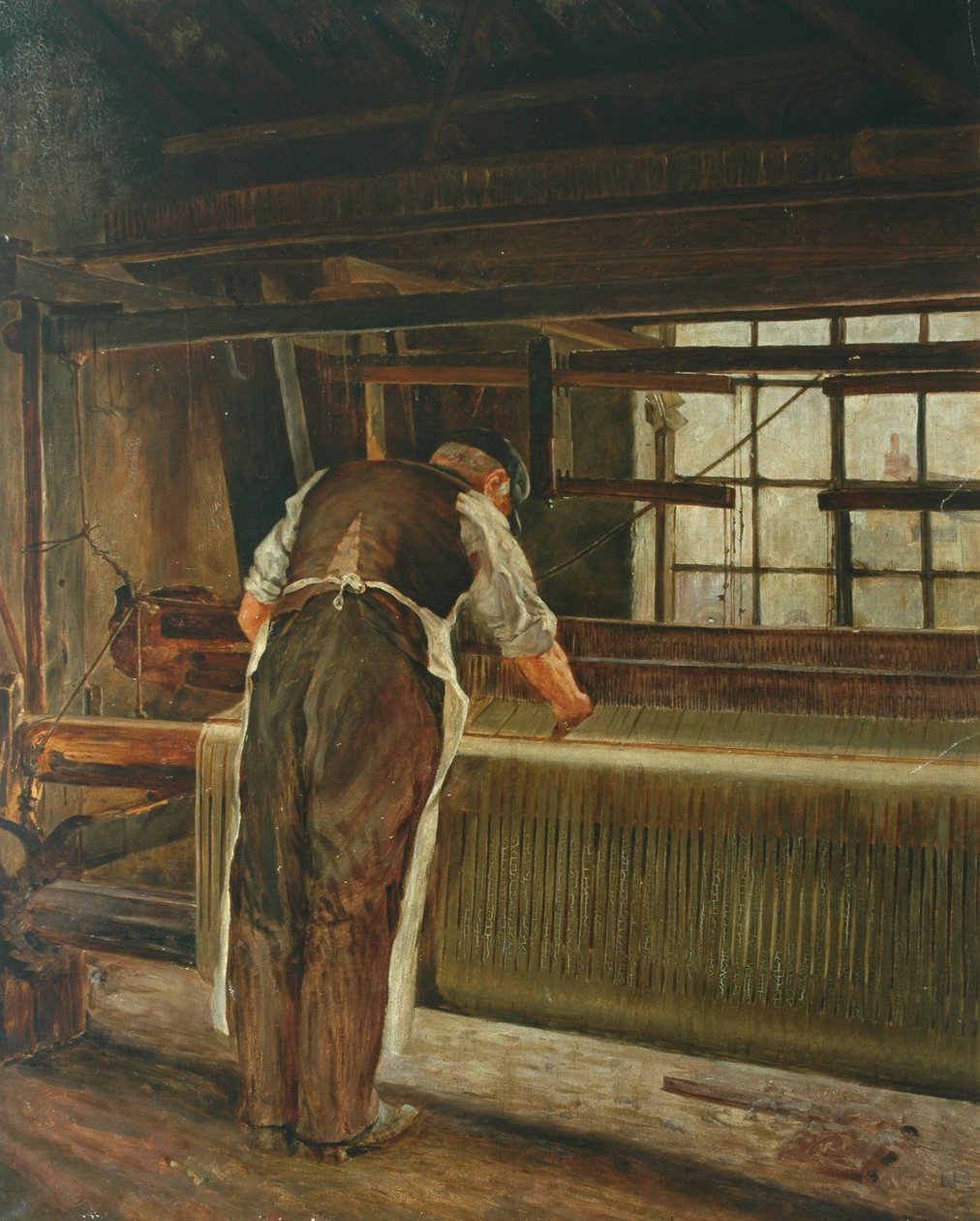 Tkaní na tkalcovském stavu od John William Brooke