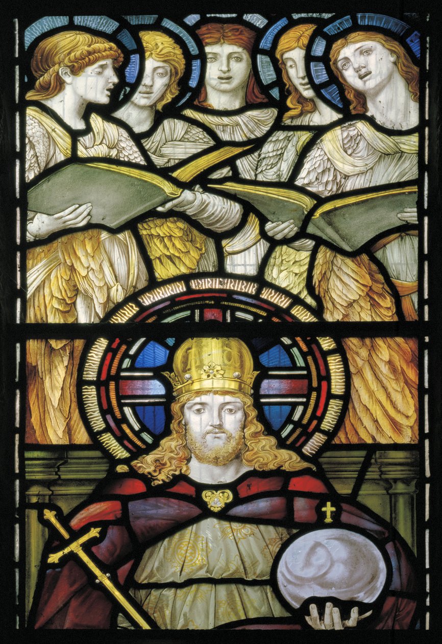 Kristus ve velebnosti, Te Deum, východní okno kolem roku 1888 od John William Brown