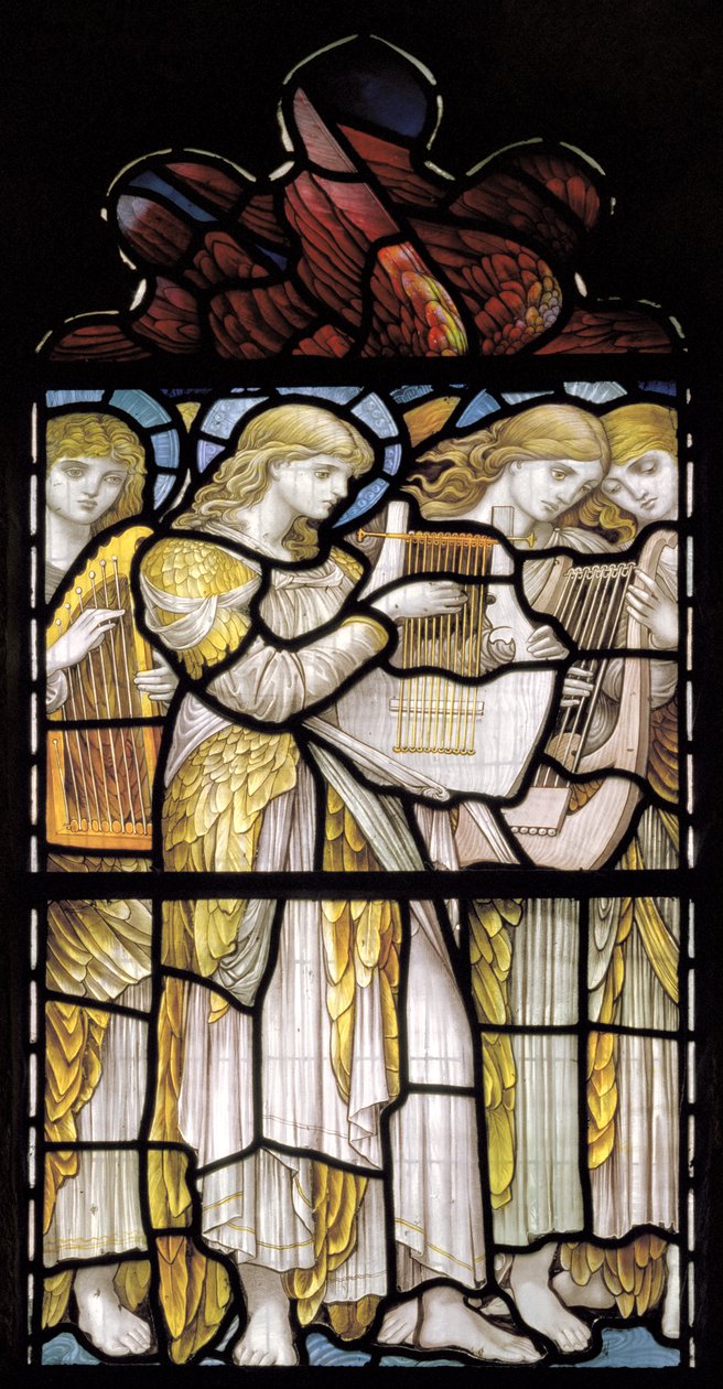 Musical Angels, Te Deum, East Window, c.1888 od John William Brown