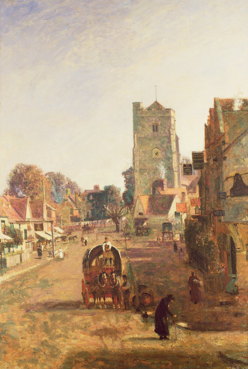 Pohled na Pinner od John William Buxton Knight