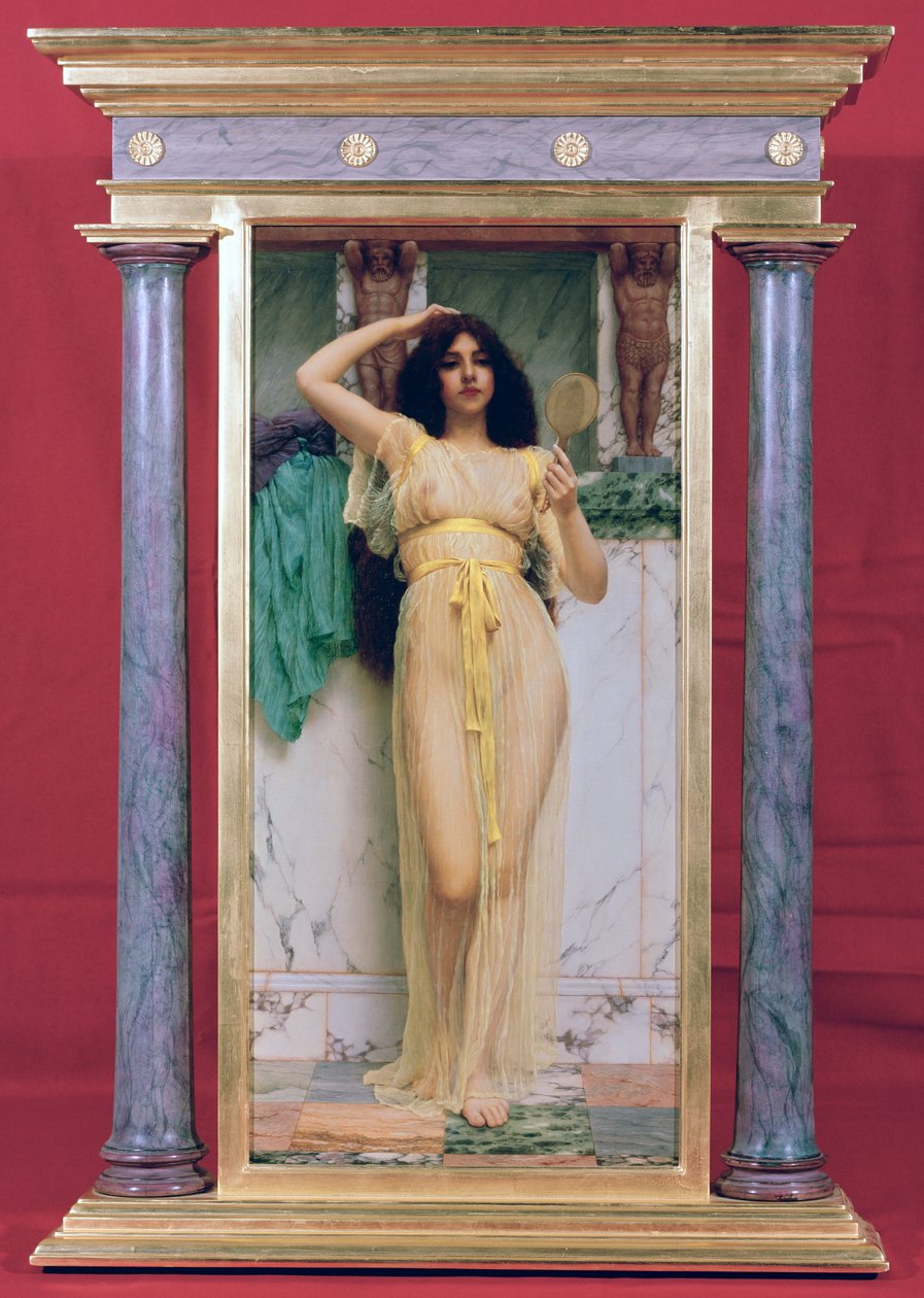 Dívka se zrcadlem, 1892 od John William Godward