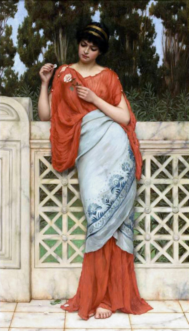 Miluje mě, miluje mě ne od John William Godward