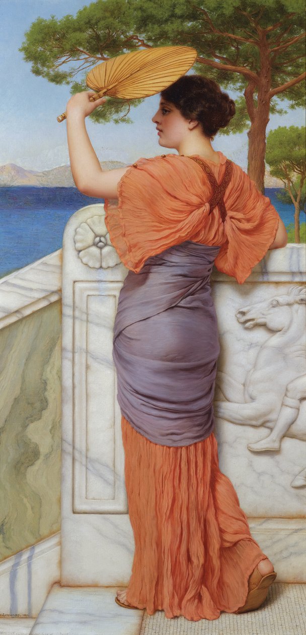 Na balkoně od John William Godward
