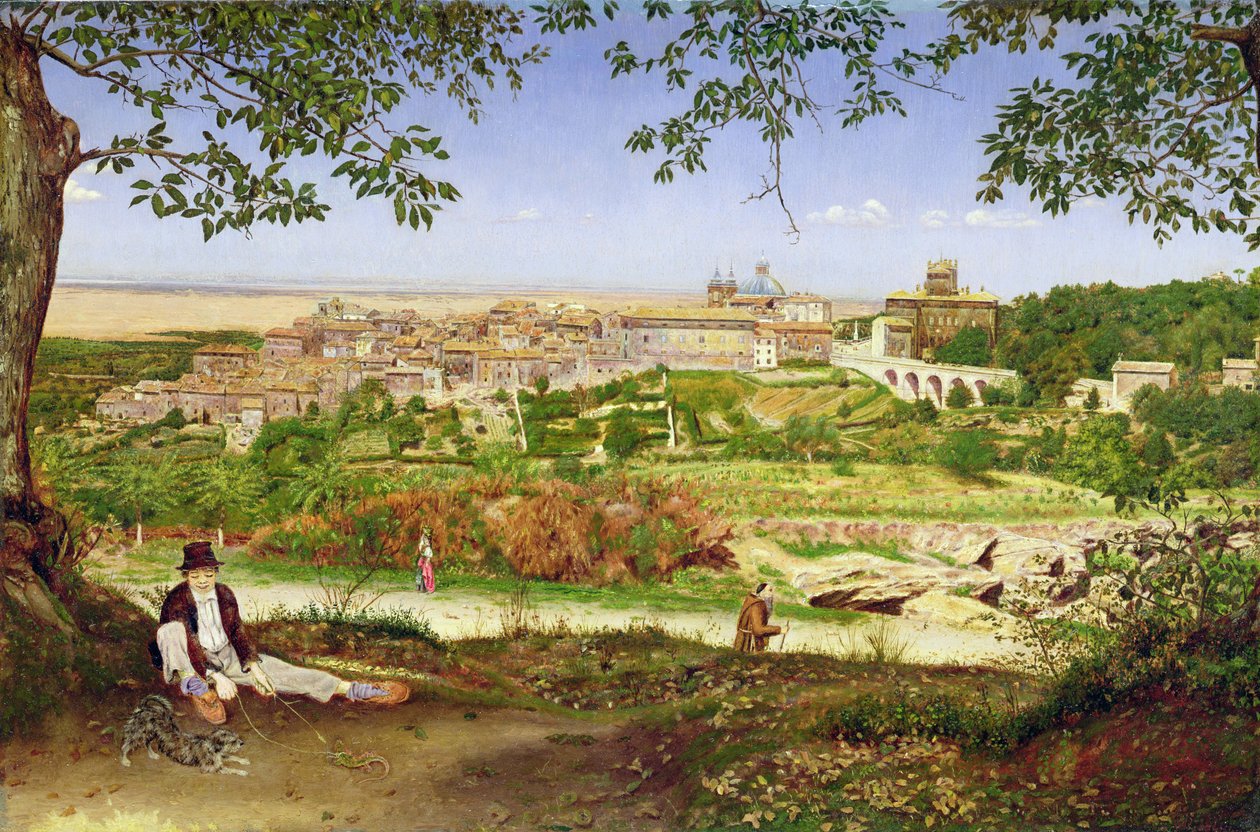 Ariccia, Itálie, 1860 od John William Inchbold