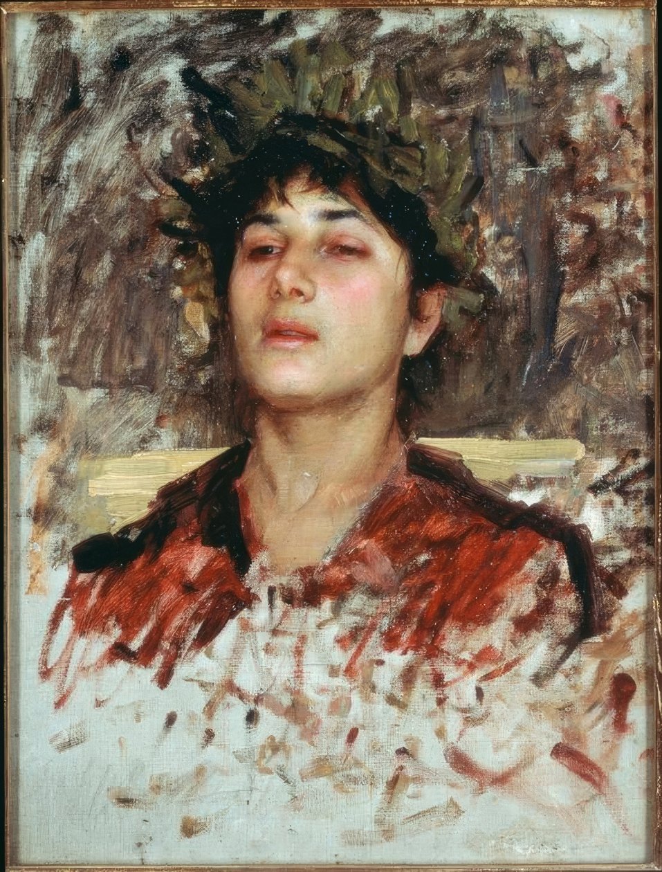 Studie hlavy korsického chlapce od John William Waterhouse