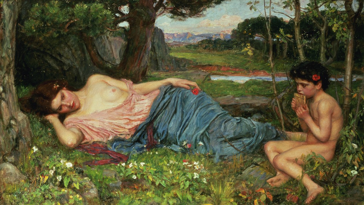 Poslouchejte moje sladké dýmky, 1911 od John William Waterhouse