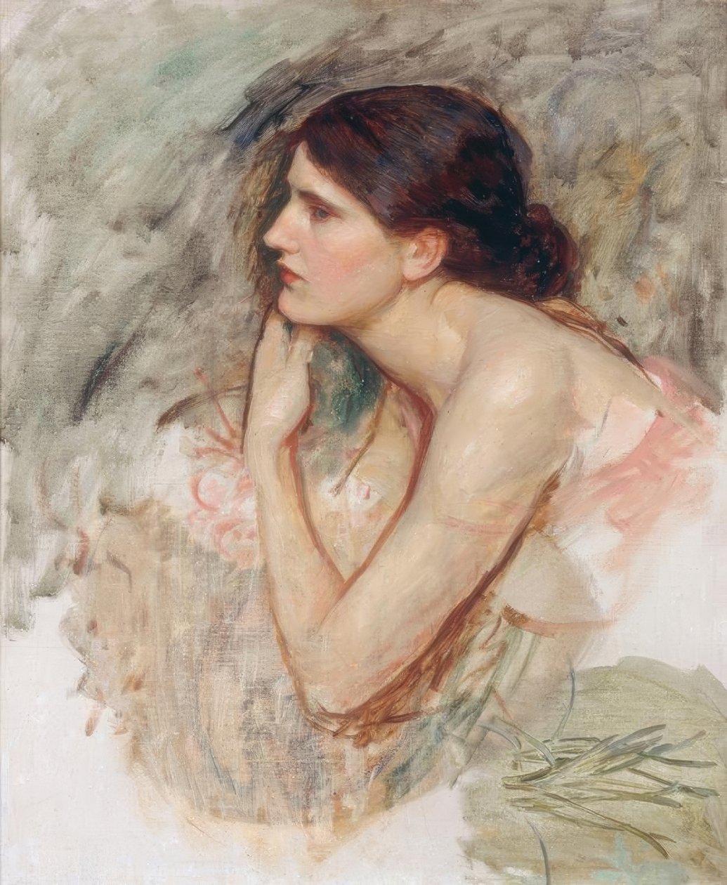 Studie pro Čarodějku od John William Waterhouse