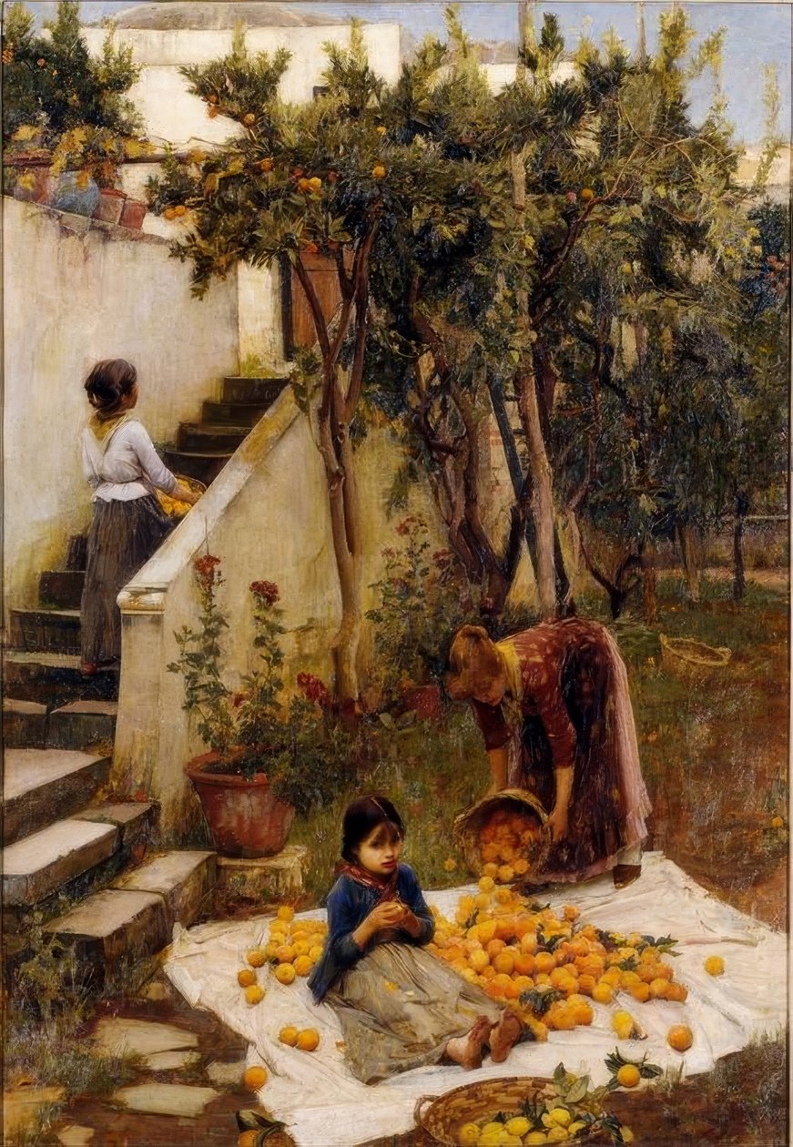 Sběrači pomerančů od John William Waterhouse