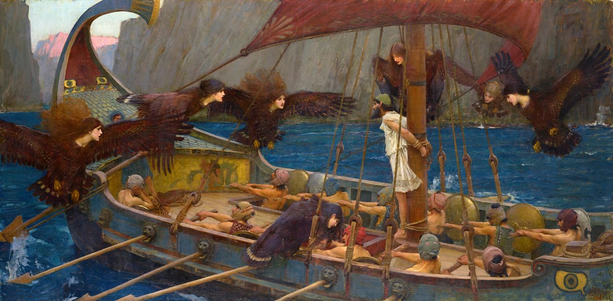 Ulysses a sirény od John William Waterhouse