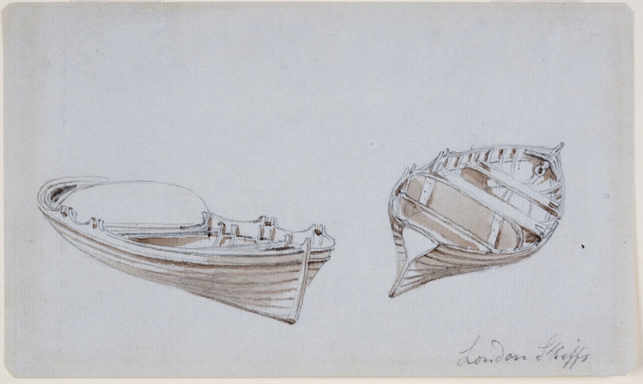 London Skiffs (inkoust (hnědý) a tužka) od John Wilson Carmichael