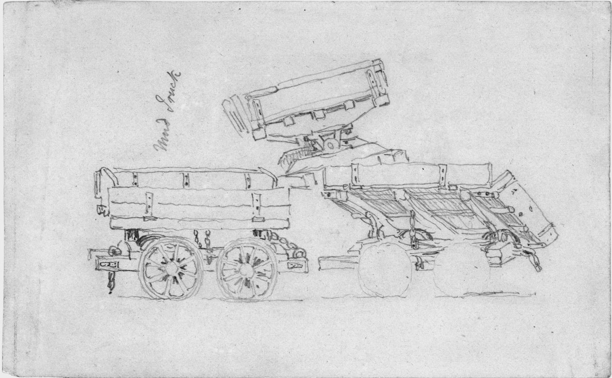 Mud Trucks (tužka na papíře (šedá)) od John Wilson Carmichael