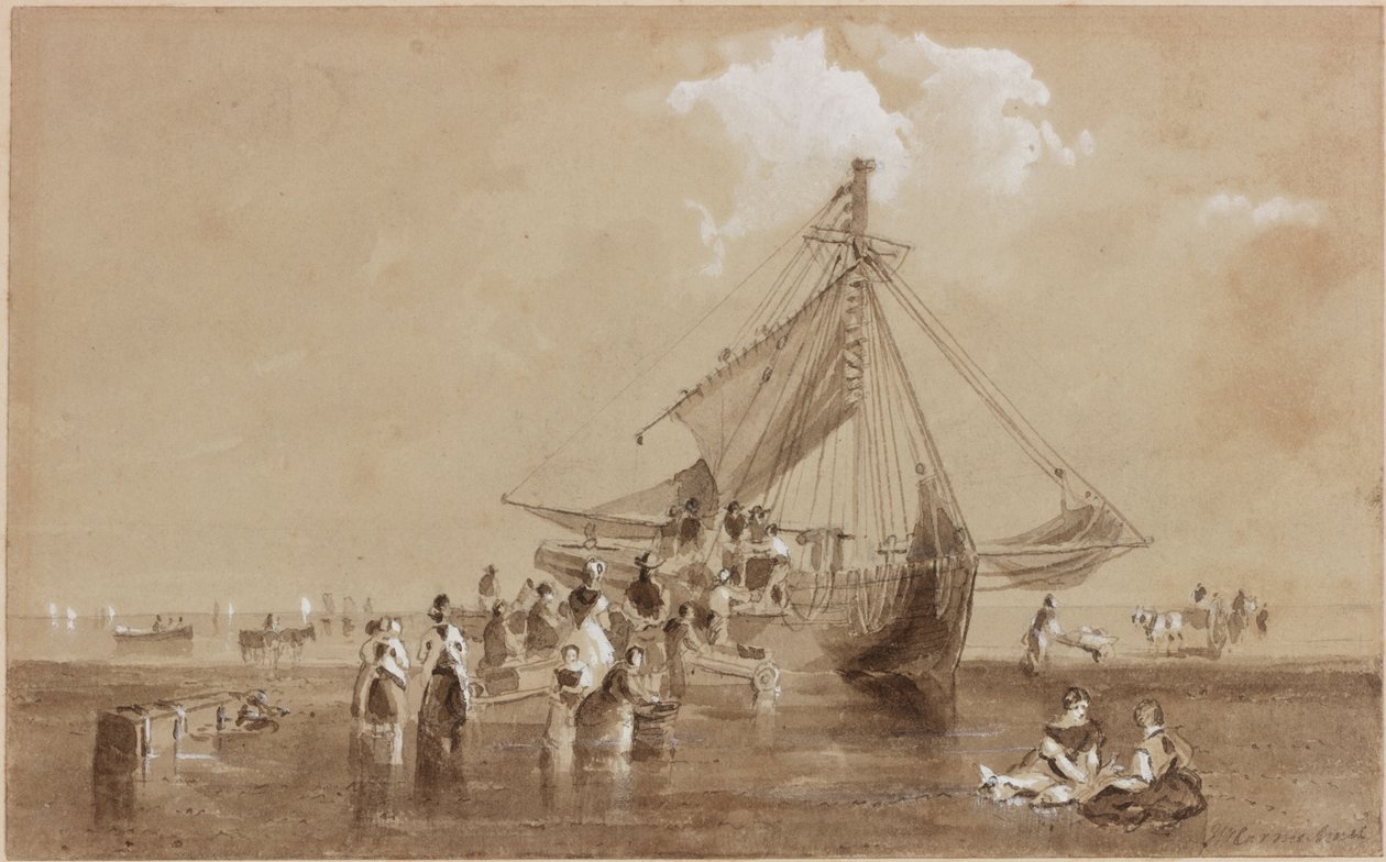 Na pláži v Redcar (barva karoserie) od John Wilson Carmichael