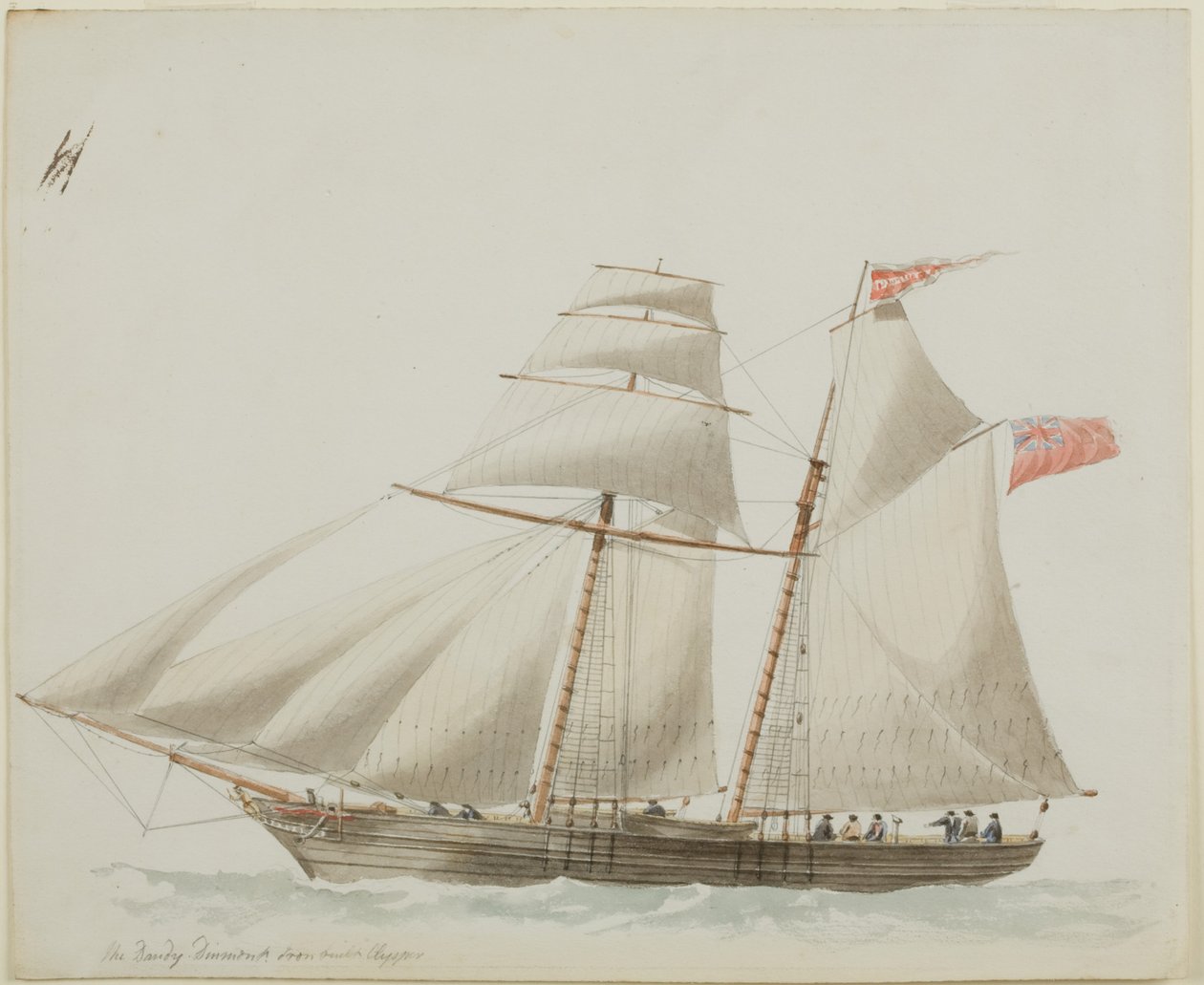 Dandie Dinmont (tužka a akvarel na papíře) od John Wilson Carmichael