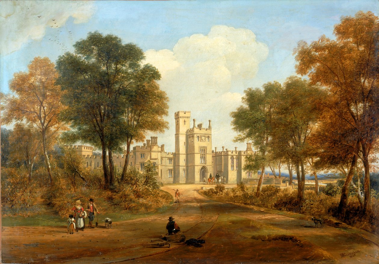 Vchod do hradu Beaufront, 1845 od John Wilson Carmichael