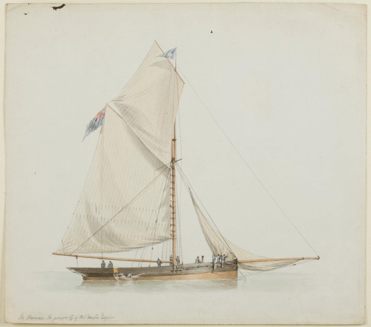 Marina (tužka a akvarel na papíře) od John Wilson Carmichael
