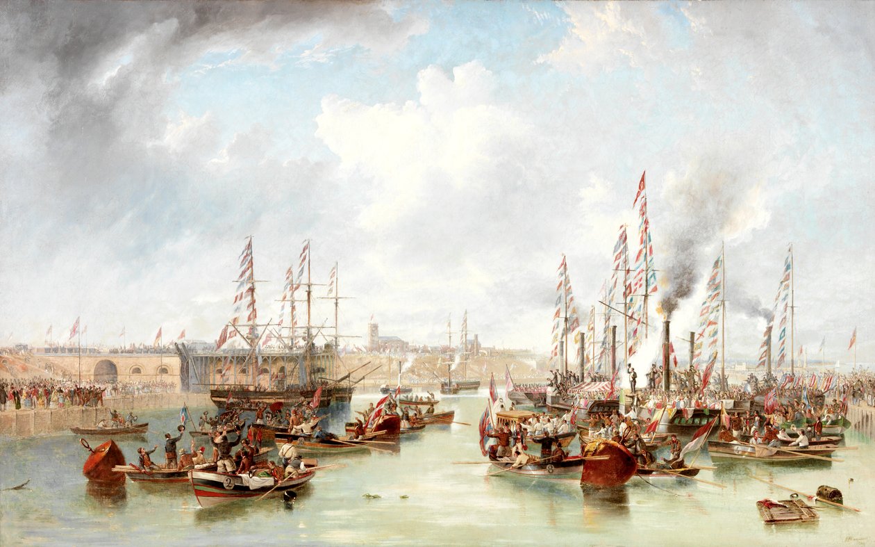 Otevření Sunderland South Docks, 20. června 1850 od John Wilson Carmichael