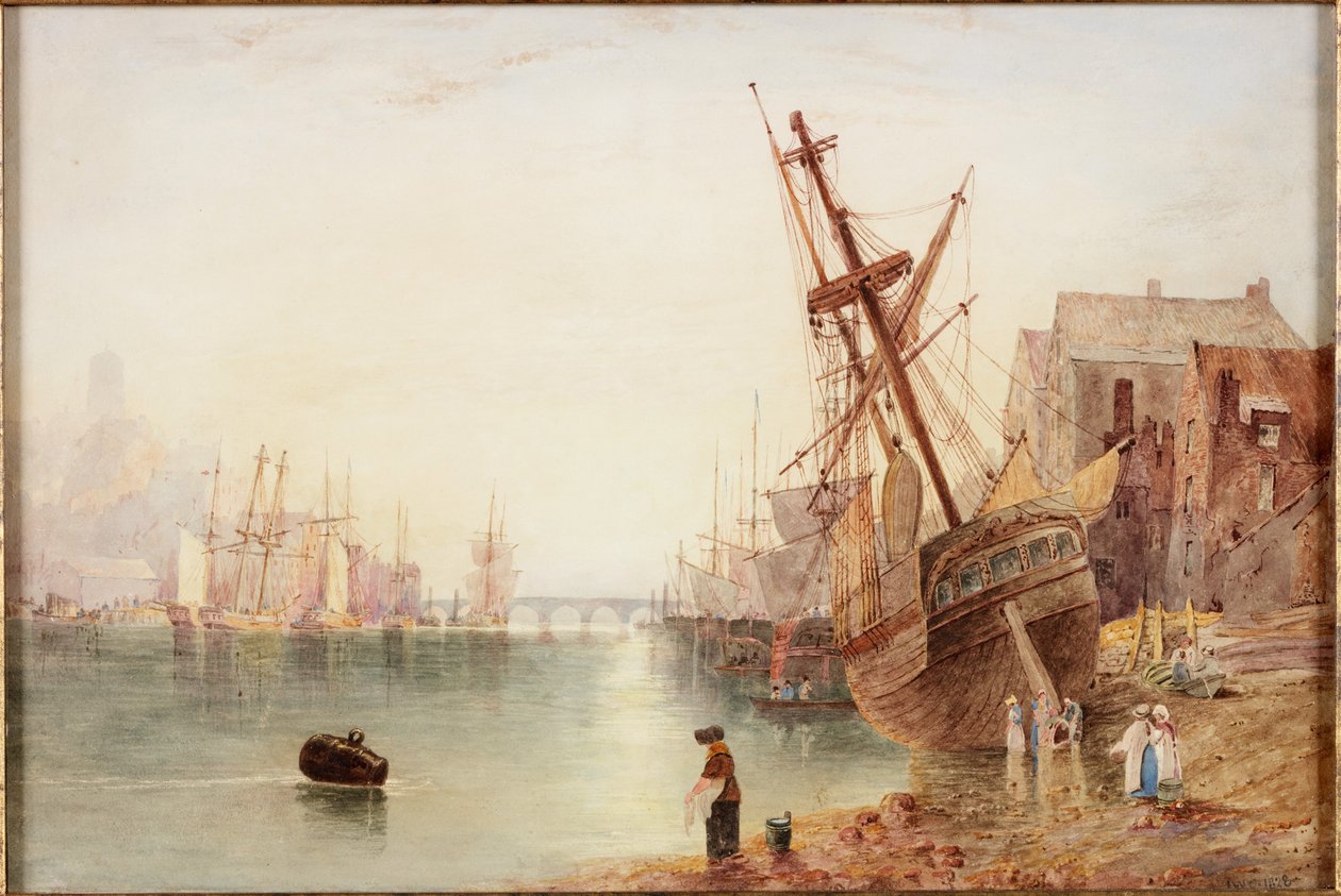 The Tyne 1828 (akvarel na papíře) od John Wilson Carmichael