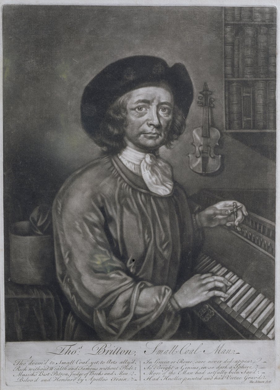 Thomas Britton (1644-1714), Small-Coal Man, vyryl Thomas Johnson od John Wollaston