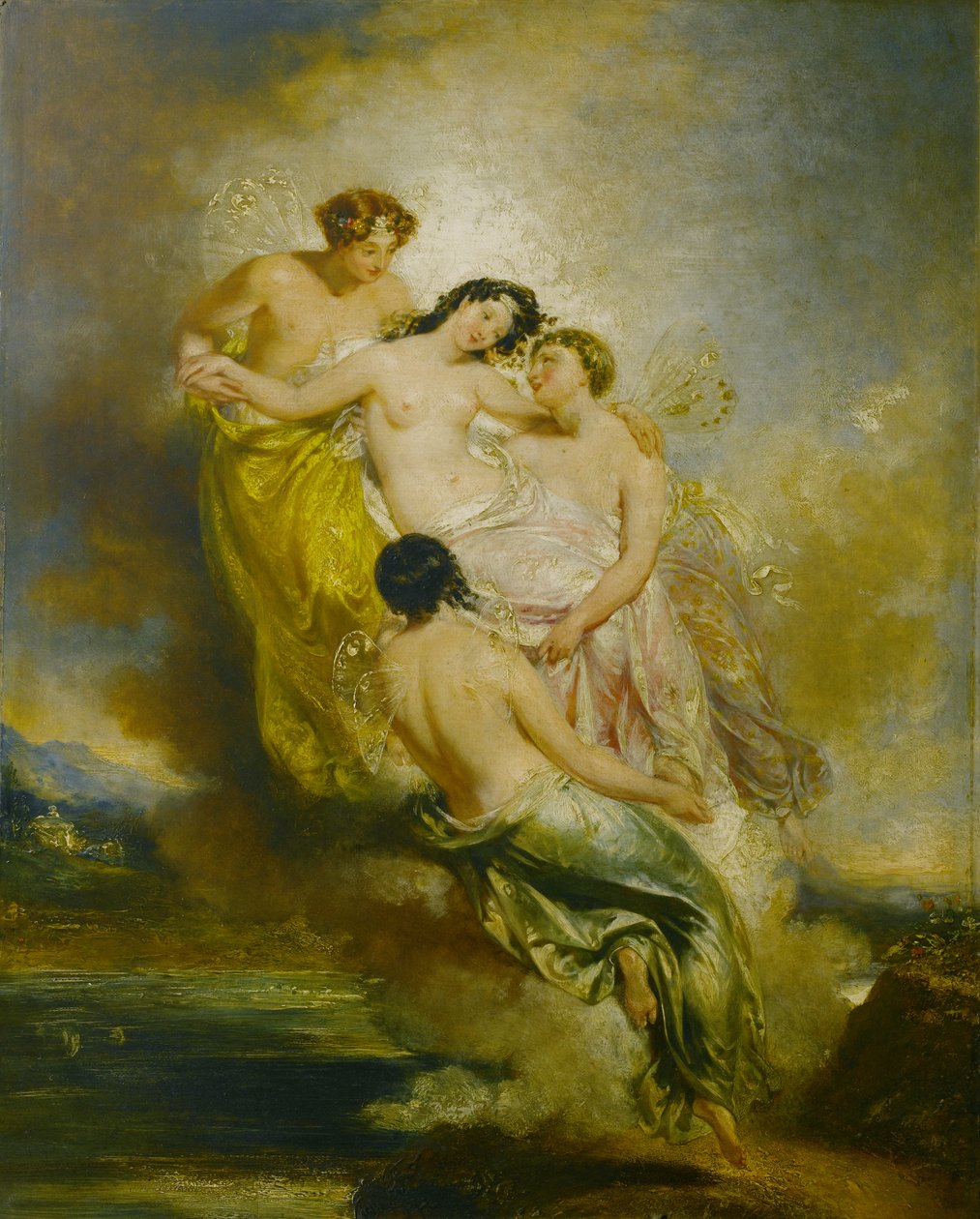 Psyché přenesená zefyry do údolí rozkoše, 1826 od John Wood