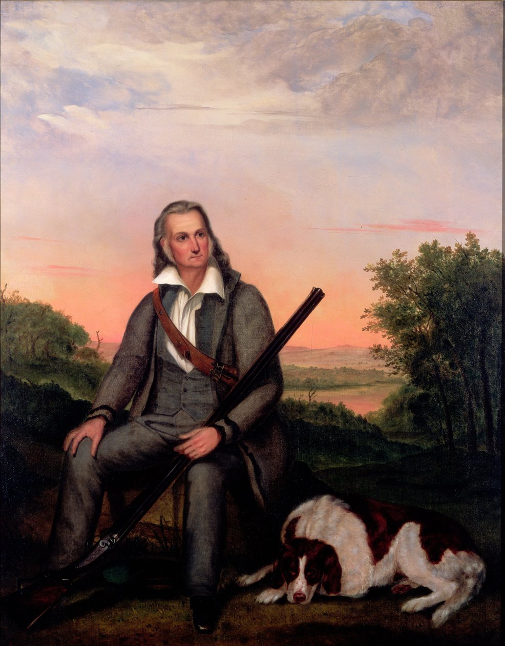 Portrét Johna Jamese Audubona (1758-1851) cca 1840-41 (olej na plátně) od John Woodhouse Audubon