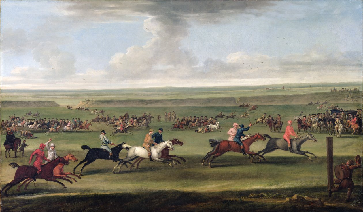 Závod na majákové trati v Newmarketu, kolem roku 1750 od John Wootton