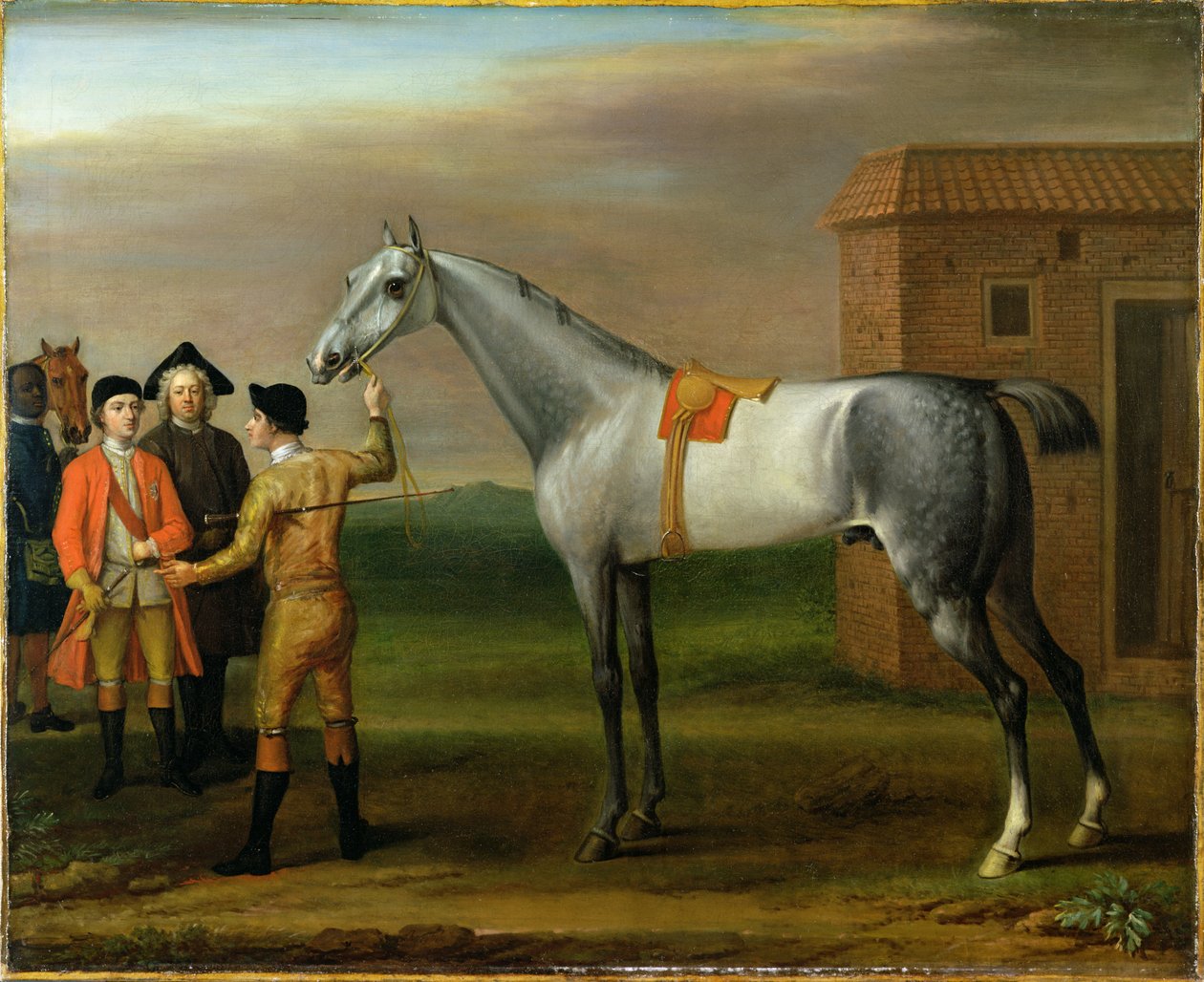 Lamprey, se svým majitelem, sirem Williamem Morganem, v Newmarketu, 1723 od John Wootton
