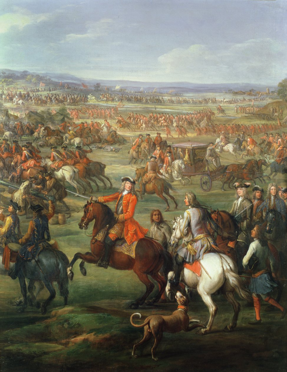Bitva u Blenheimu 13. srpna 1704, kolem roku 1743 detail olej na plátně z roku 237822 od John Wootton