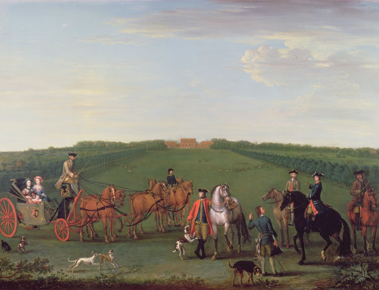 The Beauchamp-Proctor Family and Friends v Langley Park, Norfolk, 1749 od John Wootton