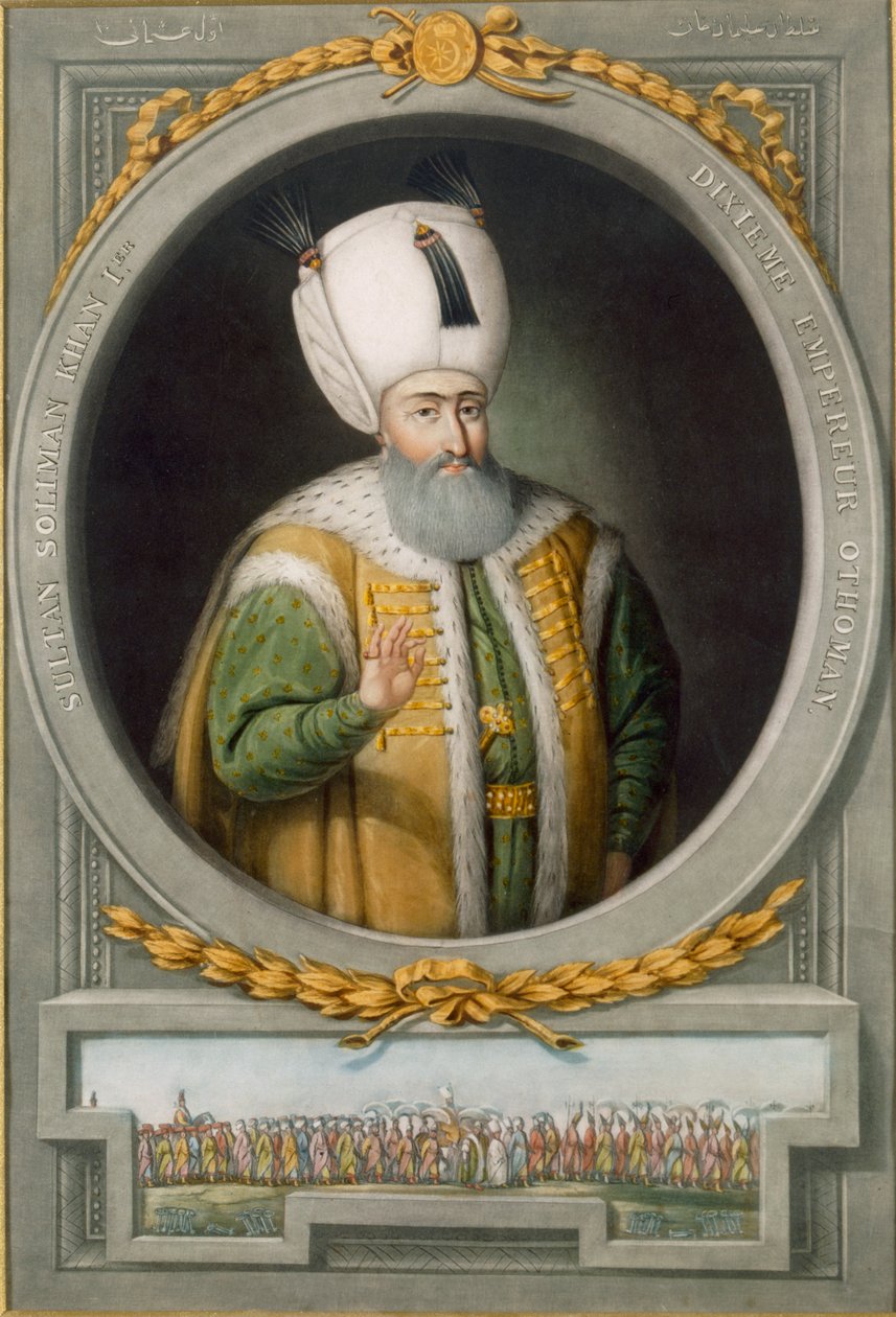 Sultan Suleiman Khan I, 10. sultán Osmanské říše, 1815 od John Young
