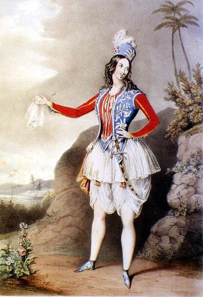 Louisa Fairbrotherová jako Abdalláh v představení Čtyřicet zlodějů od John (after) Brandard